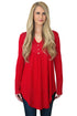Sexy Red Polka Dot Peasant Tunic